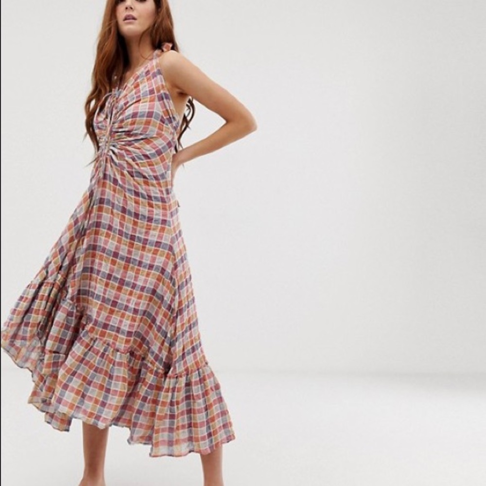 ❌SOLD❌Free People rainbow Dreams maxi Dress